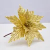 Christmas Decorations Artificial-Christmas-Flowers Cloth Flowers Red Champagne For Wedding Simulation Tree Ornaments Decoration1