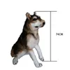 Simulering Animal Wolf Plush Toy Sled Dog Realistic Husky Doll Creative Deco for Children Girl Xmas Birthday Present 74cm Dy507714431396