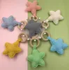 Infant knitting Teethers Wooden Toddler Crochet fivepointed star Soothers baby molar training 9 colors6300639