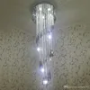 DHL Modern Chandelier For Smoky Gray Crystal Luxury Fixtures Long Interior Stairway Lighting Corridor Chandelier Villa light