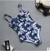 水着女性服ワンピースビキニファッション夏水着花柄プリントスリム入浴スーツホットセクシービquiniビーチウェアタンクニB4548