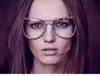klare Linse Gläser Neue Sonnenbrille Damen flache Spiegel New Strass Damen flacher Spiegel Europa und Amerika Big Marke anti-radiati Trend Trend