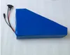 EU US No Tax 48V 20AH Triangle battery 1000W 48V Electric Bike battery 48V 20AH Lithium battery with bag 54.6V 2A charger