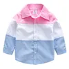 Moda bambini ragazzi camicie in cotone stampa bambino camicia a maniche lunghe fiore bianco camicette oxford bambina camicetta camicia casual