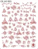 クリスマスネイルアートステッカーゴールドシルバー赤いカラースノーフレーク雪だるまクリスマスツリーサンタホローネイルデカールマニキュア装飾HHA882