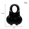 2019 Silicone testicolo Pouch Squeezer testicolo sacco del sacchetto scroto Bondage Gear Bag erezione Enhancer Black Clear Colore del nuovo di disegno del giocattolo del sesso libero