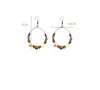 Boucles d'oreilles en coquillage pour femmes, style bohémien, perles en bois, grand cercle, pendentifs, bijoux à la mode, 1 paire