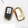 TPU-bilnyckelöverslag som passar Honda Fit Accord Civic CR-V CRV City Jazz Elantra IX35 SantaFe Key Chain Accessories294Y