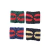 Bande de cheveux de Noël Color-block Knit Cross Wool Hair Band Ear Protectors Hand-knit Fashion Warm