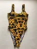 Fashion-Gold print bloemen Badpak Sexy Bikini Pop Print Lady Vrouwen Tweedelige Outfits Klassiek patroon Ontwerper BIKINI Zwemset AAA2111