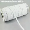 109 Yards Length DIY Braided Elastic Band Cord Knit Band Sewing Widely used for masks 3 mm 4 mm 5 mm