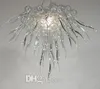 Home Decoration Clear Chandelier Light LED Bulbs 100% Mouth Blown Borosilicate Glass Pendant Modern Ceiling Lamps