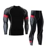 Tuta sportiva da uomo Abbigliamento a compressione Kit allenamento fitness Intimo termico maschile Camicia ad asciugatura rapida Abbigliamento sportivo