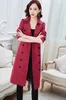 Hot Classic women fashion England trench coat/High quality thick cotton plus long style trench/belted slim fit brand design coat/size S-XXL 4 colors