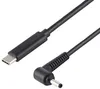 Czarny USB-C/type-C do 4,0 x 1,7 mm Laptop Zasilanie kabla ładowania 1,5 m