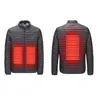 Groothandel-winter elektrisch verwarmd vest thermische thermostaat verwarming jas voor skiën jagen warme verwarmingskleding slimme usb interface # G9