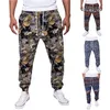 Boheemse katoenen linnen broek mannen bloemen print joggers high straat herfst joggingbroek casual losse broek vintage pantalon homme