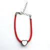 Neue Sublimationsarmbänder Mode rot schwarz Seil Herz Perlenform Armband für Frauen Heißtransferdruck Verbrauchsmaterialien