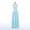 2019 Cheap Coral Mint Green Long Junior Bridesmaid Dress Lace Chiffon Country Style Beach Bridesmaid Dresses Formal Gowns The real picture 2