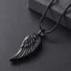 IJD11731 Stainless Steel Cremation Pendant Loss of Love Angel Wing Shape Ashes Keepsake Jewelry Memorial Necklace Pendant275x