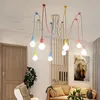 Modern Silica Gel Pendant Lamp Multi Color Suspension Chandelier Hotel Restaurant Boutique Store Bedroom Kid Room Creative Hanging Light