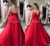 Czerwony tani prosta liniowa sukienki na bal maturalne plisaty plisowane sukienki formalne sukienki wieczorowe Special Ocn vestidos de noiva ogstuff