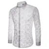 Men's Casual Shirts Transparent Men Lace Shirt Sexy Short Sleeve See Through Burn Out Mesh Party Prom Marriage Event Clothes Top1