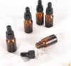 Yeni Sağlık 10 ml derece mark Amber Cam Damlalık Doldurulabilir Çay Ağacı Yağı Uçucu Aromaterapi Parfüm Konteyner Sıvı Pipet Şişe