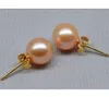 14k pink pearl earrings