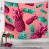 Serie di ananas Appeso a parete Tapestrie Stampa Personaggi vegetali Asciugamano da spiaggia Fibra di poliestere Tappetino da yoga per donna Decorazioni per la casa di moda 150 * 130 cm 18q