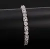 الرجال مربع مربع مختلط سوار الماس بلينغ Tenns سوار الذهب الفضة 8 بوصة 8 ملم محاكاة أساور Dimonds Braceles233v3517461