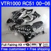 Kit Honda VTR 1000 RC51 2000 2001 2002 2002 2003 2000 2000 2006 Sevenstars Black 257HM43 RTV1000 SP1 SP2 VTR1000 00 01 02 03 05 06 06 06フェアリング