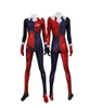 Adulte Femmes enfants Red Jester Girl Harley Quinn Cosplay Combinaison Combinaison Halloween Anime Moive Supérieur Suistue Zentai Jumpsuit Body Jumpsuits