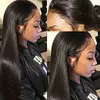 African american Light Yaki Straight Brazilian Remy Human Hair Wigs 130% Density 360 Lace Front Pre Plucked Hairline for black women diva1