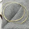 New Punk Simple Round Circle Torques for Women Necklace Ladies Metal Gold Silver Wire Collar Choker Fashion Jewelry