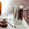 Francuska prasa prasa do kawy podwójnie murowana stal nierdzewna kawiarnia izolowana herbata do herbaty herbaty darowizny dla jednego filtra kosze T22313