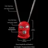 Mens Iced Out Hip Hop Chain Pendants Luxury Designer Jewelry Men Statement Necklace Big Pendant Fashion Charms Hiphop Red Mask Hor7510688