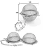 Nuevo 304 Sphere de acero inoxidable Bloqueo de t￩ Bola de t￩ Filtro de t￩ Filtro de t￩ Filtro Infusor Bolsa Bag Silicone Push Push Pulpa Papel