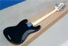 مخصص 5 سلاسل Maple Fingerboard Black Body Bass Bass Jazz Guitar مع بيضاء PickGuardChrome HardwareOffer تخصيص 6092524