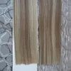 Nastro nelle estensioni dei capelli umani 80 pezzi adesivi per capelli senza soluzione di continuità Nastro di trama della pelle non remy nelle estensioni dei capelli umani reali di Remy al 100%