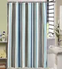 Jarl home Hele Blauw Wit Gestreepte Douchegordijnen met Haken Badkamer Waterdicht Polyester Douchegordijn met Tule7671118