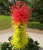 Lampes colorées de haute qualité pour la décoration d'art de jardin Sculpture debout en verre soufflé à la main de style moderne