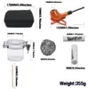 Toppuff Tabakset Set Hout Tabak Pijp + Roken Pijpen Reinigingsgereedschap + Carbon Pipe Filters + Glas Stash Jar voor Herb