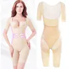 Shaper Afslanken Ondergoed Vrouwelijke Postpartum Bodysuit Open Crotch Midi Mouw Spandex Shapewear Taille Corset Girdle 4.7