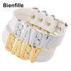 Personalisierter Charme Kawaii Gold Metall Baby Buchstaben Choker Halskette Frauen Mädchen PU Pink Leder Punk Harajuku Kragen Wort Halskette