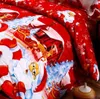 Hurtownie Darmowa Wysyłka 4 SZTUK Wesołych Świąt Prezent Święty Mikołaj Comfort Głębokie Kieszonkowy Pościel Zestaw Bedclothes