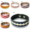 Sportarmbänder Baseball Stitch Armbänder Sport Nahtlederarmband Fast Pitch Softball Manschettengeschenk 10 Designs Großhandel DHW2673