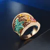 [DDisplay] Moda Yaratıcı Elmas taklidi Parmak Hoops Renkli Beş köşeli yıldız Halkalar Renkli Dram Yeşil Denizyıldızı Ring Tavsiye