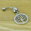 YYJFF D0753 Mix Colors Life-Tree Belly Navel Button Ring 14Ga 10mm Length