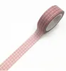 10m Zwart-wit Grid Washi Tape Japanse Papier DIY Planner Masking Tape Adhesive Tapes Stickers Decoratieve briefpapier Tapes 2016